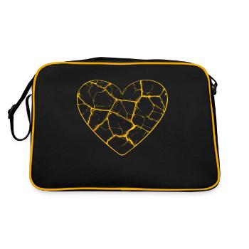 Kintsugi Kintsukuroi Japon imparfait - Sac Retro - noir/or - Dos