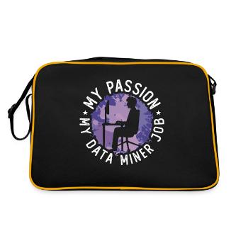 Data Miner Ma passion Mes données Ingénierie informatique - Sac Retro - noir/or - Dos