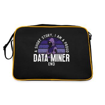 Data Miner Une petite histoire Je suis un fier programmeur - Sac Retro - noir/or - Dos