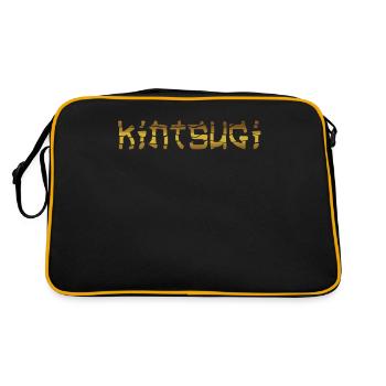 Kintsugi Kintsukuroi Japon imparfait - Sac Retro - noir/or - Dos