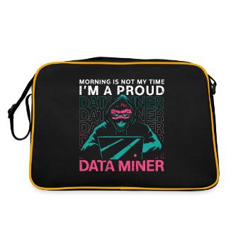 Data Miner Morning n’est pas mon heure Data Analyst - Sac Retro - noir/or - Dos