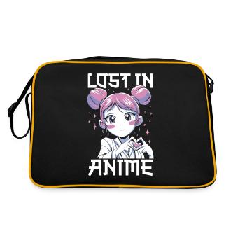Anime Manga Anime Girl - Retro Bag - black/gold - Back