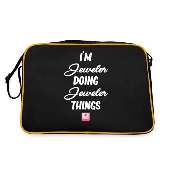 Je suis bijoutier et je fais des bijoux, - Sac Retro - noir/or - Dos