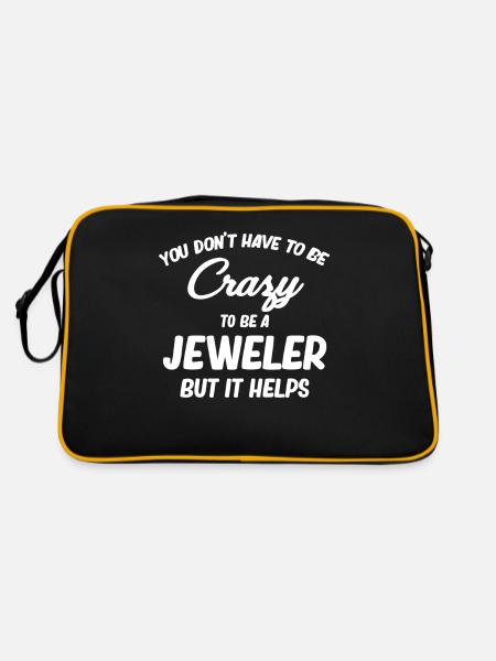 Vous n’avez pas besoin d’être fou pour être bijoutier - Sac Retro - noir/or - Dos