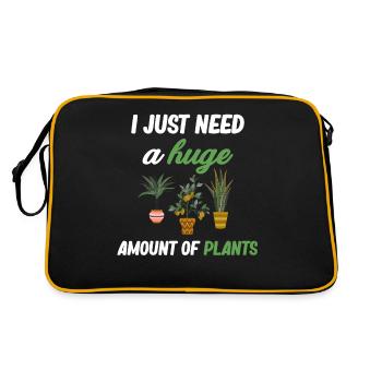 J’ai juste besoin d’une énorme quantité de plantes - Sac Retro - noir/or - Dos