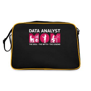 Data Analyst Mom The Idol The Myth The Programmer - Retro Bag - black/gold - Back