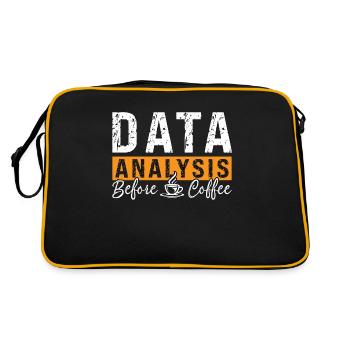 Data Analysis Before Coffee Analyst Coffee Lover - Retro Bag - black/gold - Back