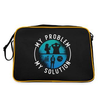 Data Analyst My Problem My Solution Pictogram Dad - Retro Bag - black/gold - Back