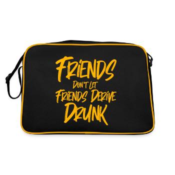 Les amis ne laissent pas les amis dériver ivre 3 - Sac Retro - noir/or - Dos