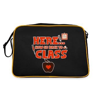 Here... Now Go Back To Class 2 - Retro Bag - black/gold - Back