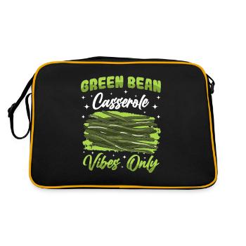 Thanksgiving-auflauf mit Grünen Bohnen - Retro Tasche - Schwarz/Gold - Hinten