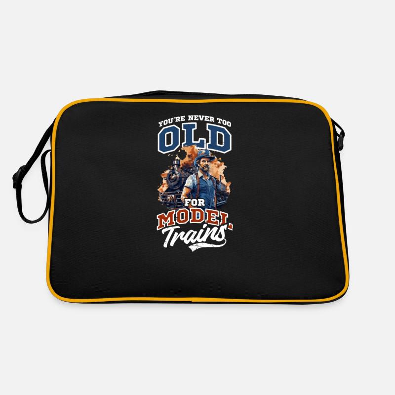 Model Railroad Never To Old For Model Trains Retro Bag