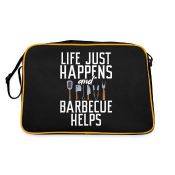 Grillades Barbecue Grillades - Sac Retro - noir/or - Dos