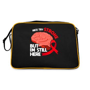 Nice try stroke but I'm still here - Retro Bag - black/gold - Back