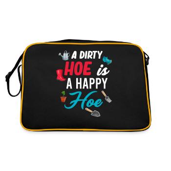 Une houe sale est une houe porte-bonheur - Sac Retro - noir/or - Dos