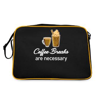 Coffee breaks are necessary Cafecito Espresso - Retro Bag - black/gold - Back