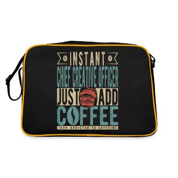 Instant Chief Creative Officer einfach Kaffee hinzufügen - Retro Tasche - Schwarz/Gold - Hinten