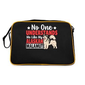 Alaskan Malamute Mom Sled Dog Alaskan Malamute - Retro Bag - black/gold - Back