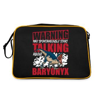 Dino Lover Prehistoric Baryonyx - Retro Bag - black/gold - Back