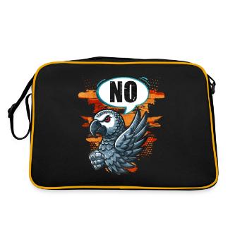 African Grey Parrot Gift - Retro Bag - black/gold - Back