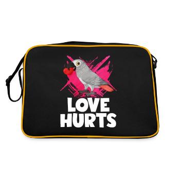 African African Grey Parrot Gift - Retro Bag - black/gold - Back