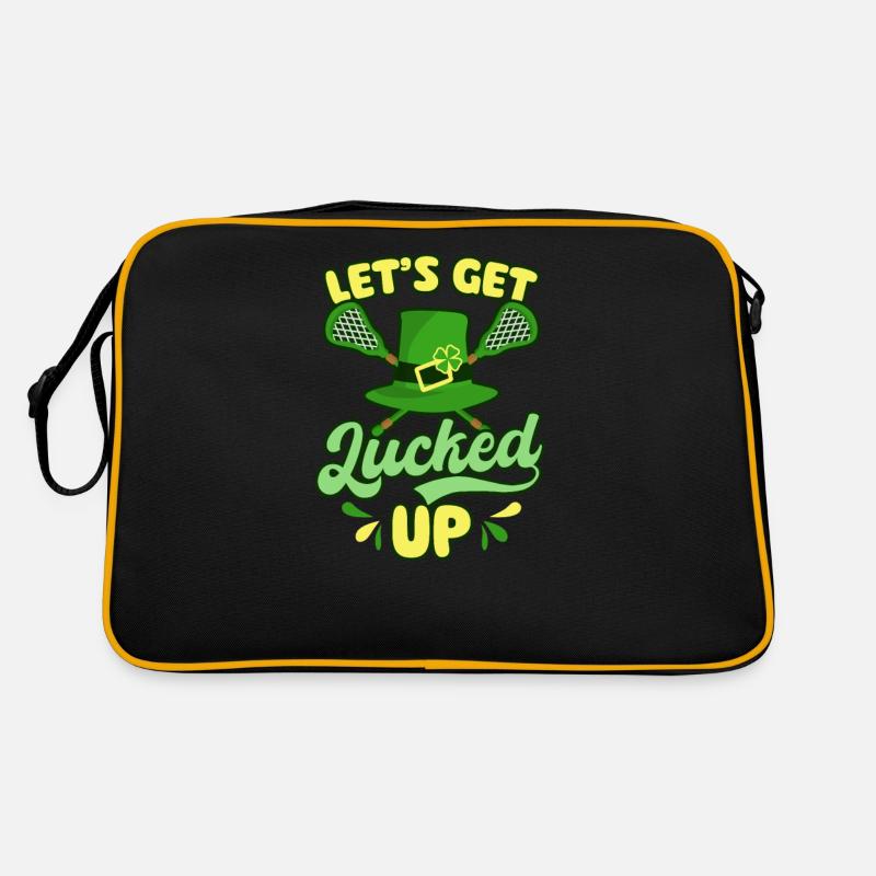 Lacrosse St. Patricks Day Glück haben Retro Tasche