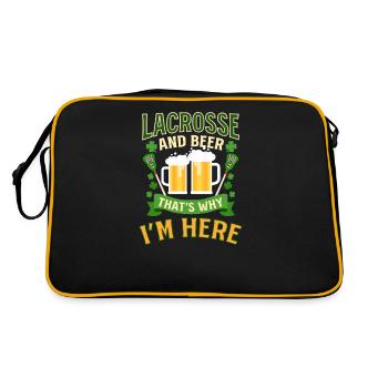 Crosse de la Saint-Patrick Lacrosse et Bere ici - Sac Retro - noir/or - Dos