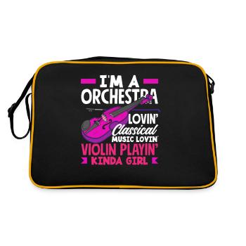 Violon Violon Violoniste Joueur de violon - Sac Retro - noir/or - Dos