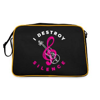 Violon Violon Violoniste Joueur de violon - Sac Retro - noir/or - Dos