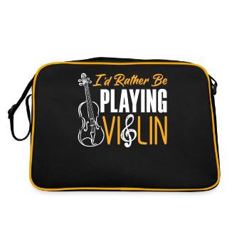Violon Violon Violoniste Joueur de violon - Sac Retro - noir/or - Dos
