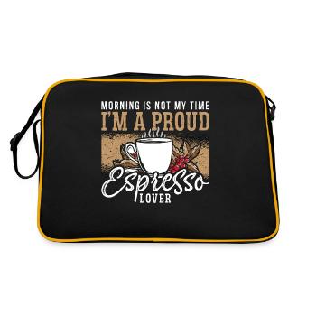 Espresso Lover Morning Is Not My Time Coffee Lover - Retro Bag - black/gold - Back