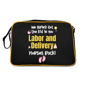 Wir Bringen Das Kind In Dir Zum Vorschein - Retro Tasche - Schwarz/Gold - Hinten