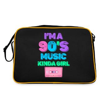 I'm A 90's Music Kinda Girl Lover Boomer Age - Retro Bag - black/gold - Back