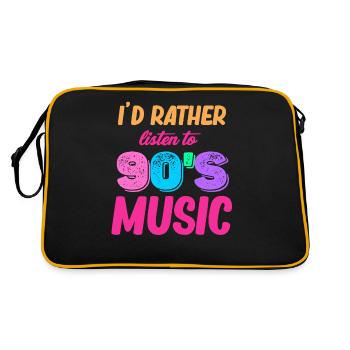 I'd rather listen to 90s music, Boomer-age, - Retro Bag - black/gold - Back