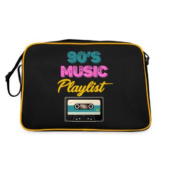 90s Music Playlist Boomer Funny Age Man - Retro Bag - black/gold - Back