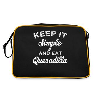 Restez simple et mangez de la quesadilla - Sac Retro - noir/or - Dos