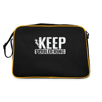 Keep Bouldering - Retro Bag - black/gold - Back