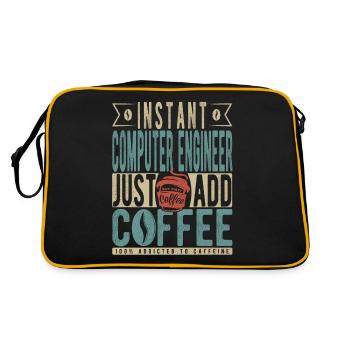 Instant Computer Engineer Just Add Coffee - Retro Bag - black/gold - Back