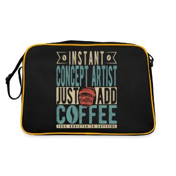 Instant Concept Artist Just Add Coffee - Retro Bag - black/gold - Back