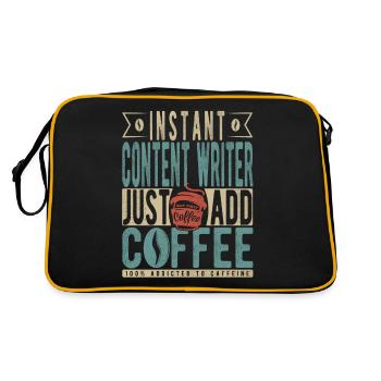 Rédacteur de contenu instantané Il suffit d’ajouter du café - Sac Retro - noir/or - Dos