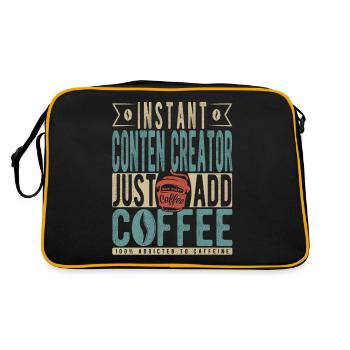 Instant Conten Creator Il suffit d’ajouter du café - Sac Retro - noir/or - Dos
