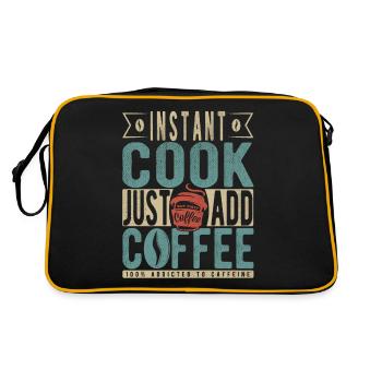Cuisson instantanée Il suffit d’ajouter du café - Sac Retro - noir/or - Dos
