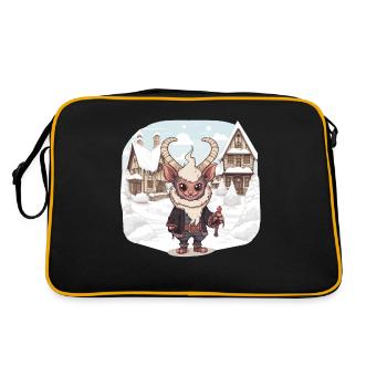 Kawaii Krampus Masque de perruque Kawaii Krampus - Sac Retro - noir/or - Dos
