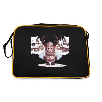Kawaii Krampus Masque de perruque T-shirt Krampus - Sac Retro - noir/or - Dos