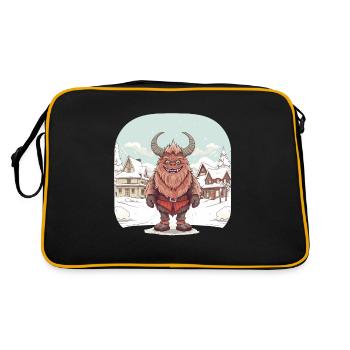 Krampus T | Costume Krampus | Père Noël Kawaii - Sac Retro - noir/or - Dos