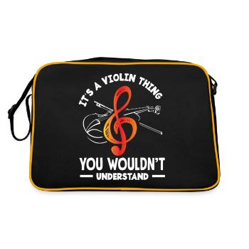 Violon Violon Violoniste Joueur de violon - Sac Retro - noir/or - Dos