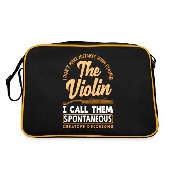 Violon Violon Violoniste Joueur de violon - Sac Retro - noir/or - Dos