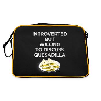 Introverti, mais prêt à parler de - Sac Retro - noir/or - Dos