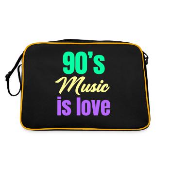 90s Music Is Love Boomer Funny - Retro Bag - black/gold - Back