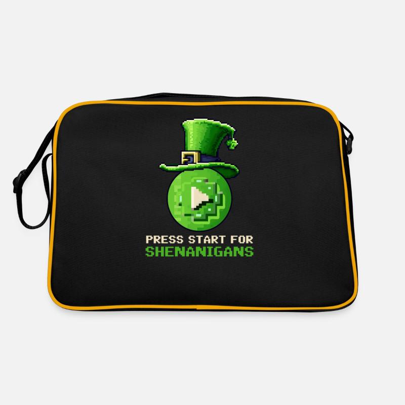St. Patricks Day Gaming Press Start for Shenanigan Retro Bag